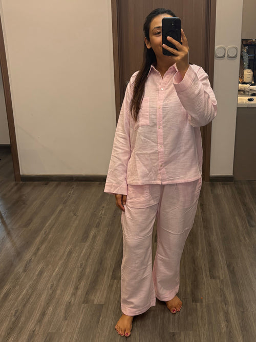 Baby Pink Muslin Set
