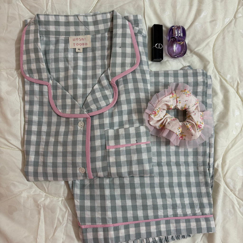 Mint Green Gingham Set