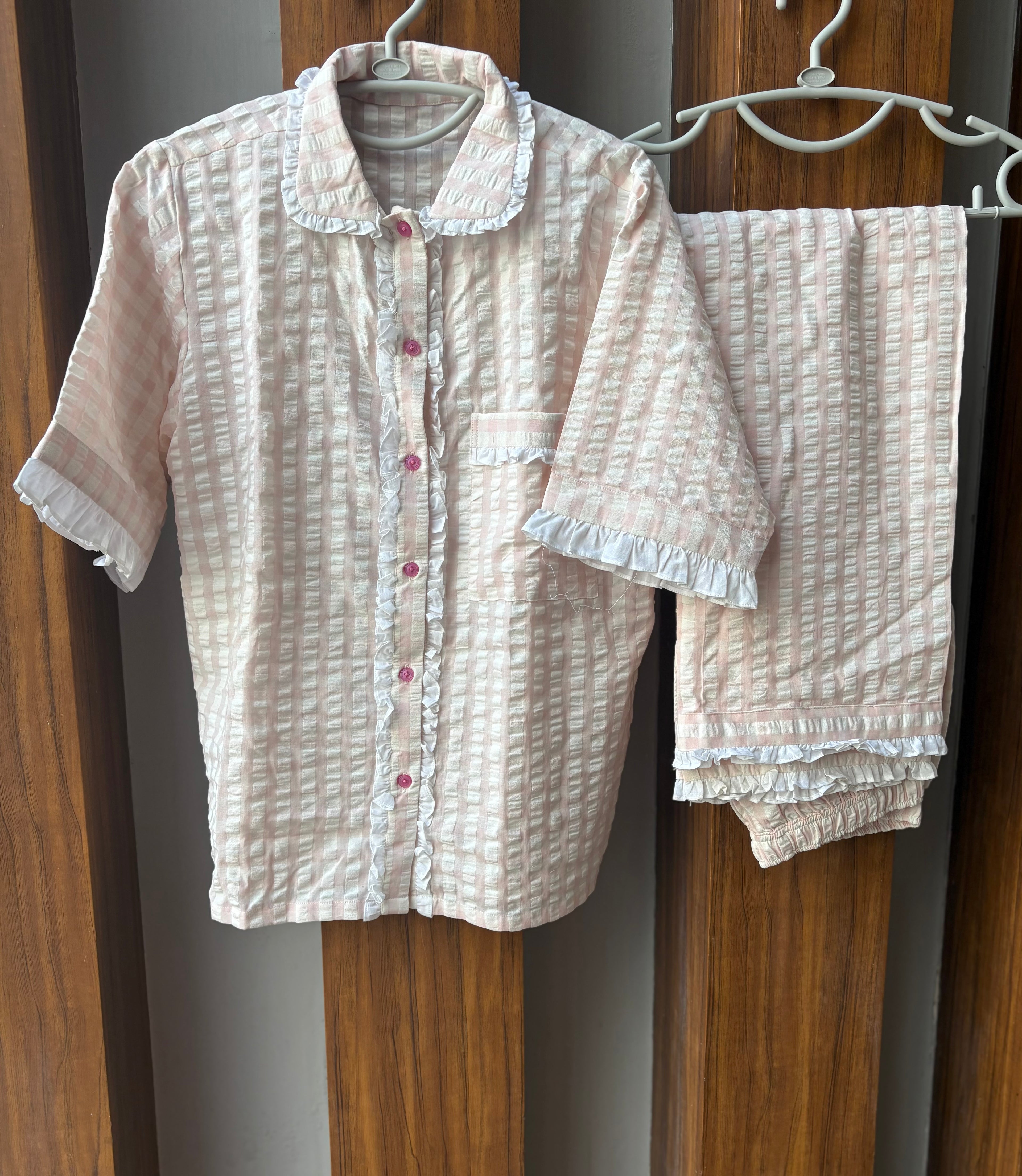 Peach Glow Frill set