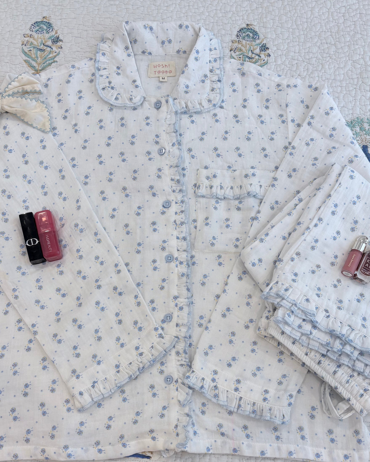 Blue bloom Muslin Set