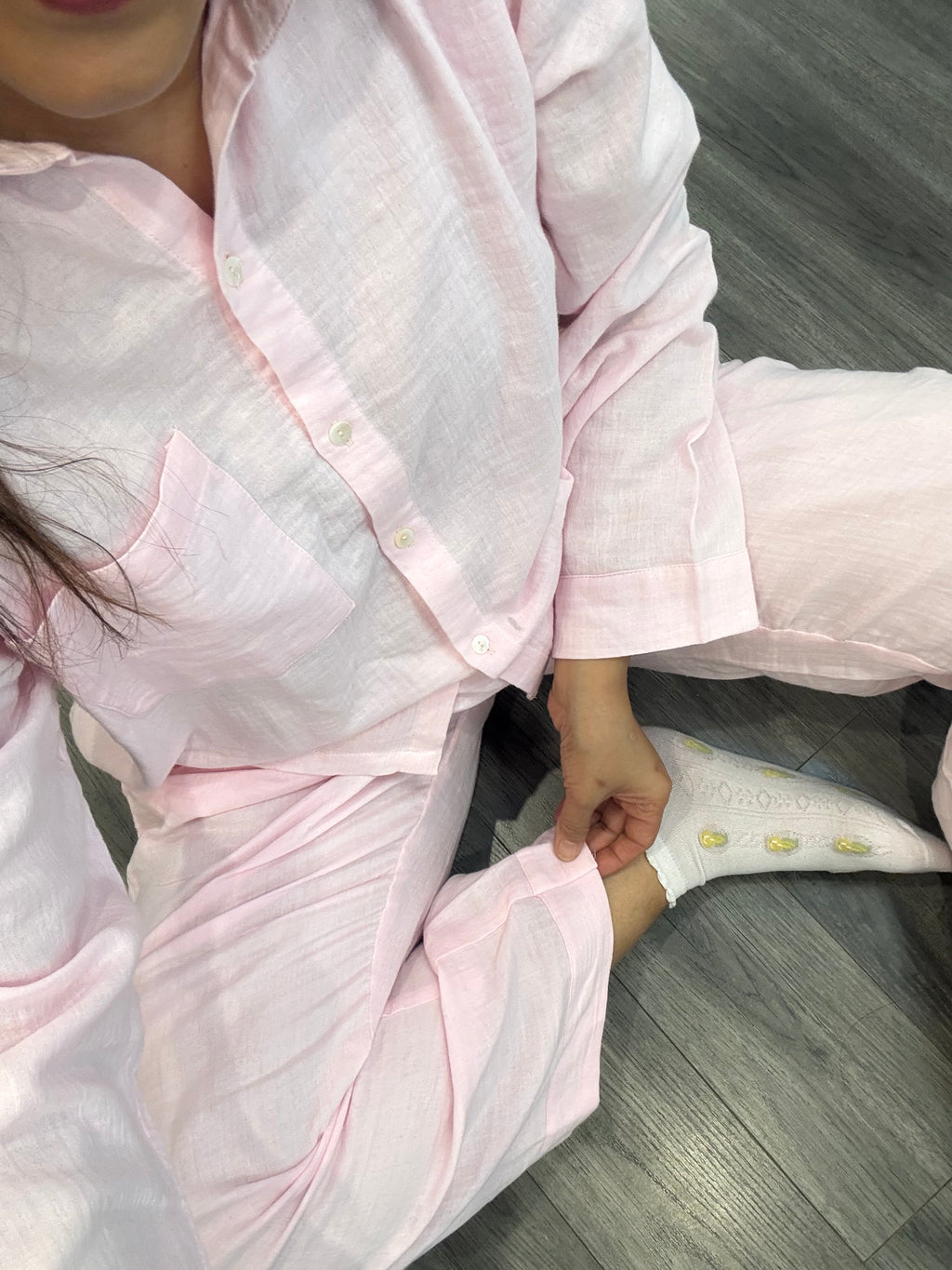 Baby Pink Muslin Set