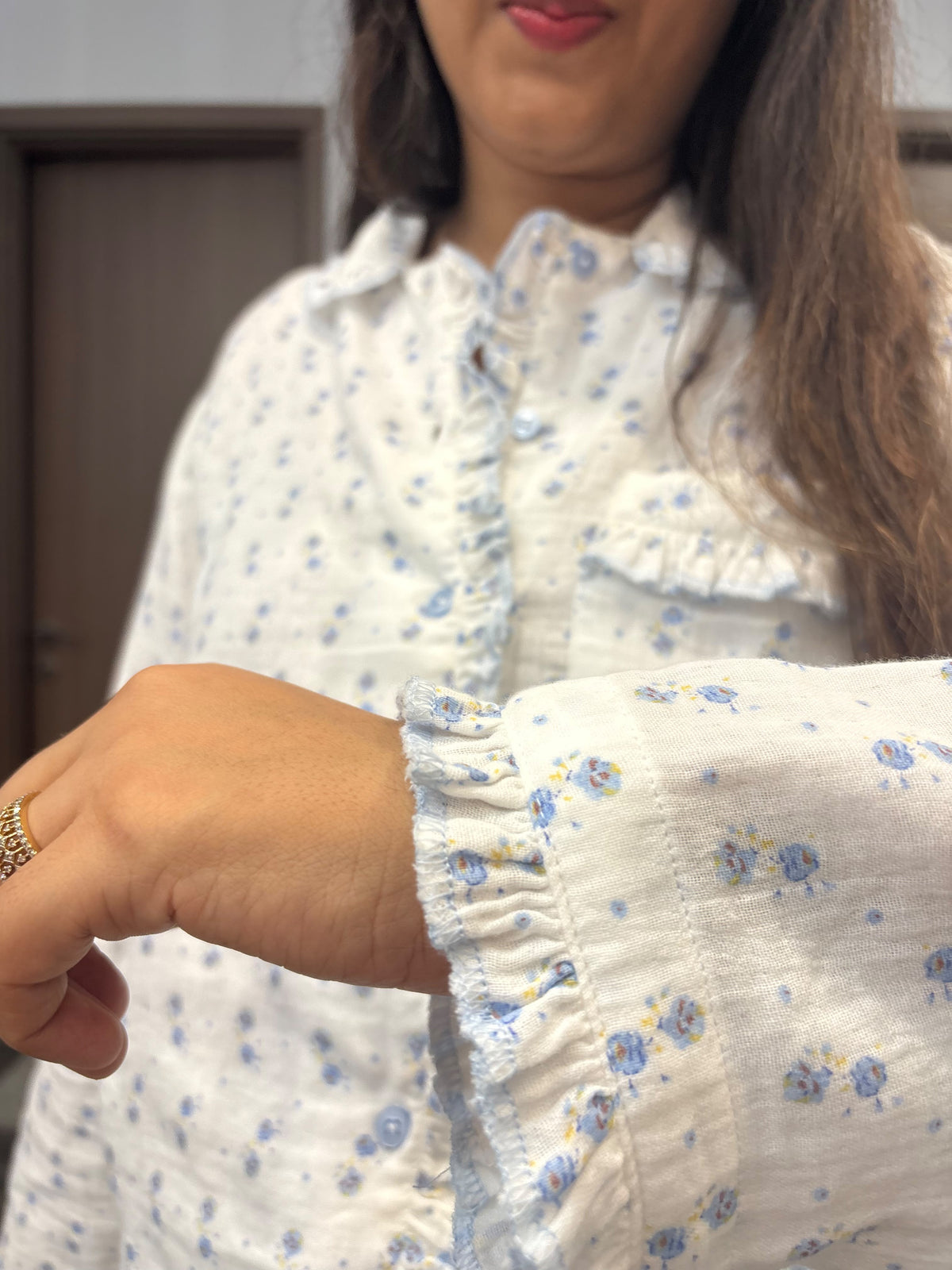 Blue bloom Muslin Set