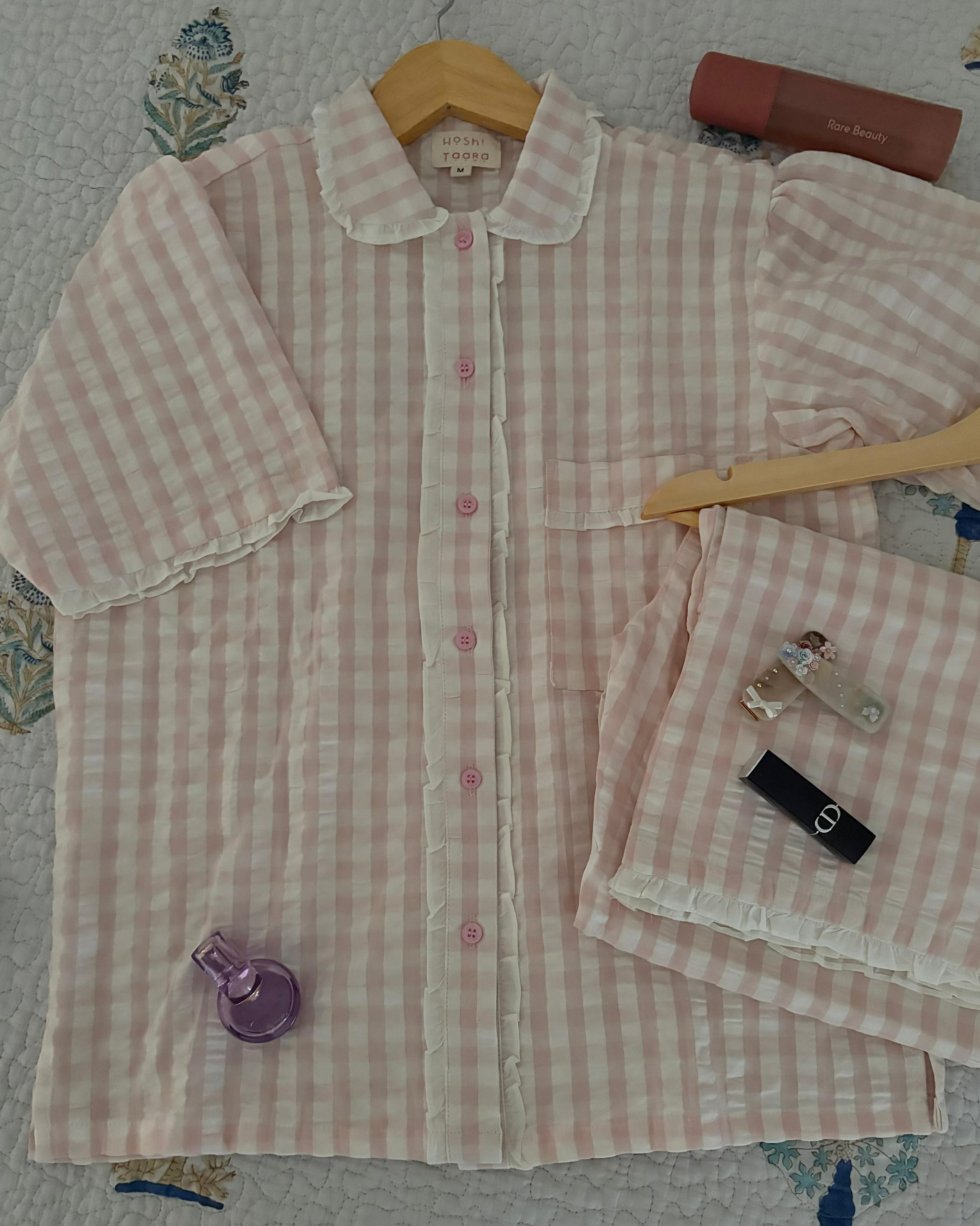Peach Glow Frill set
